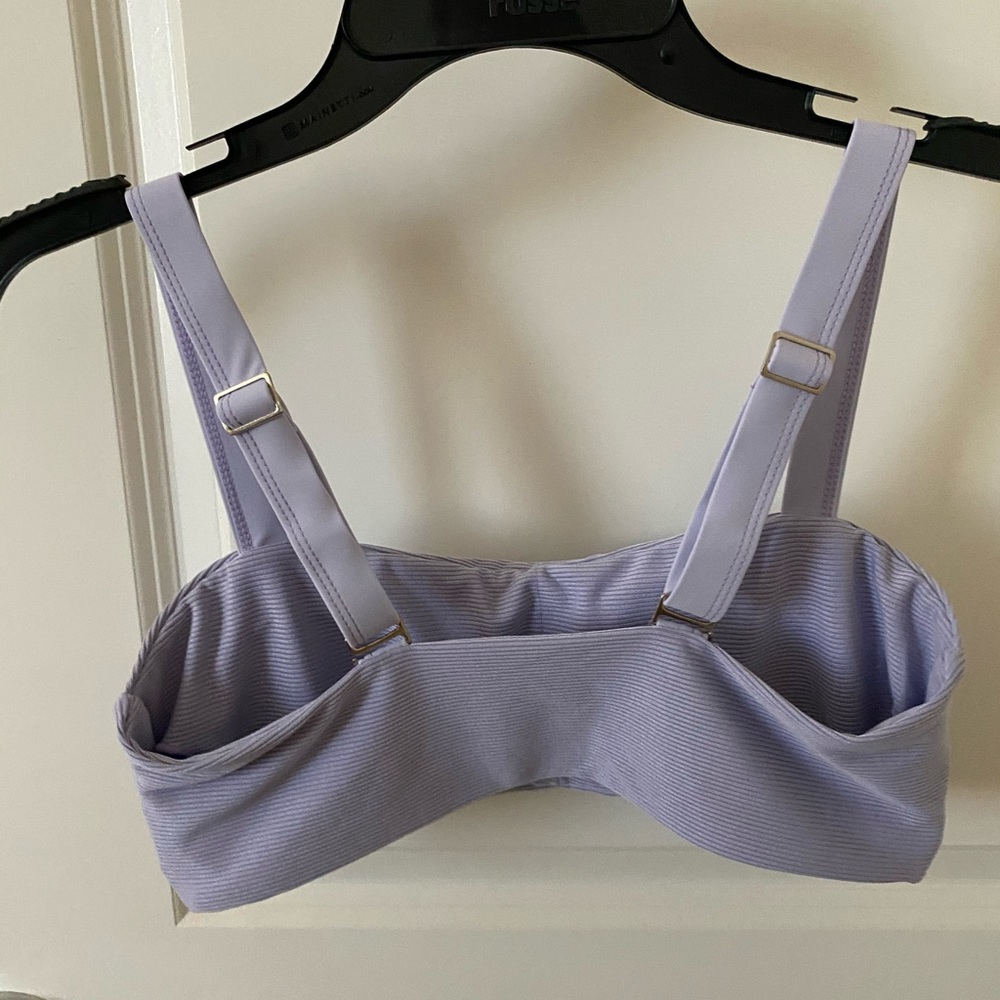 Purple Ribbed High Waisted Bikini - Picture 4 of 5
